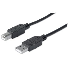 "Manhattan USB 2.0 Type A to Type B Cable 3m - High-Speed, Durable - Model 333382"